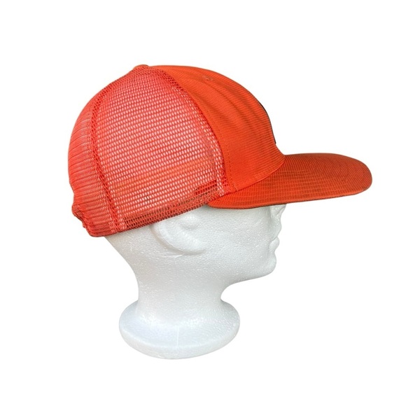 Vintage New Era Hat Cap Snap Back Orange White Mesh Trucker Letter A USA - Picture 4 of 15